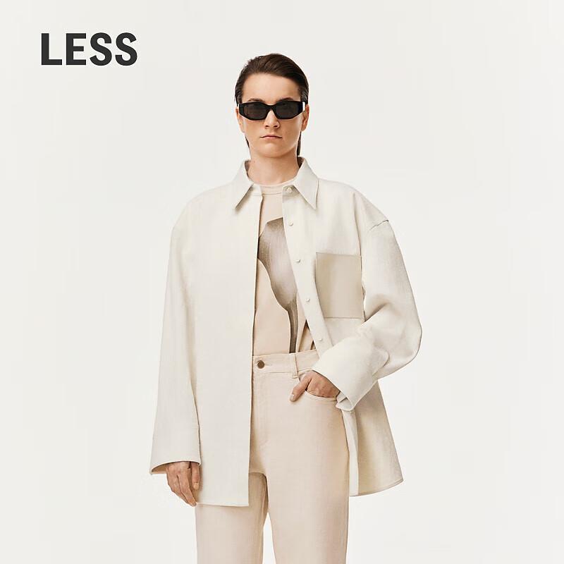 LESS 2024 Spring Cotton-Linen Blend Casual Loose Shirt S