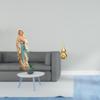 Blessed Virgin Mary Figurine Resin Sculpture Decorative Desk Display Brass Gourd Feng Shui Ornament