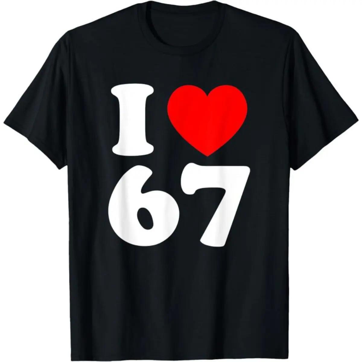 100% Cotton I Love 67 Year Old 67th Birthday Party Anniversary Retro 80s T-Shirt S разноцветный
