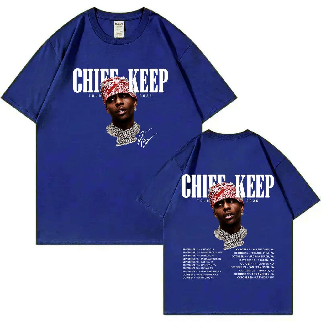 Rapper Chief Keef Tour 2026 Merch T ShirtUnisex Fashion Vintage Short Sleeve T-shirts High Quality Cotton Oversized T-shirt