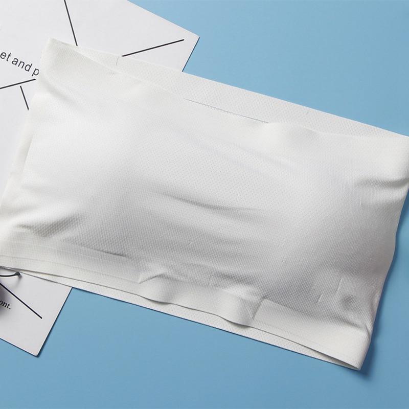 

Дышащие сплошные топы-трубы для женщин со съемными накладками на грудь, простое мягкое нижнее белье One Size белый