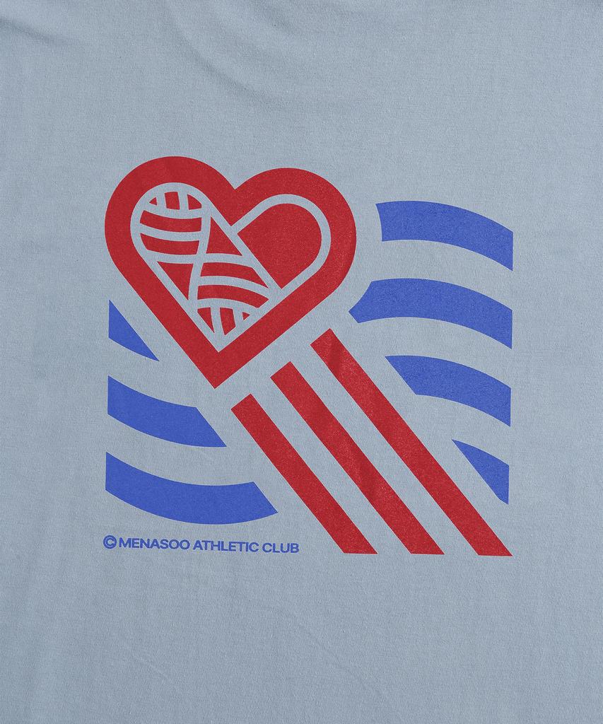 Minasu Wave Hearttrack Graphic T Shirt_Skyblue