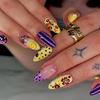 30Pcs Sweet Pink French Tip Press On Nails With Polka Dots Bows And Cherries Cute Fake Nails Gift For Girls And Friends
