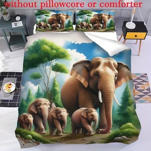 Comforter Elephant Elephant Background Theme Suitable For Children Kids And Adults Soft Warm And Breathable