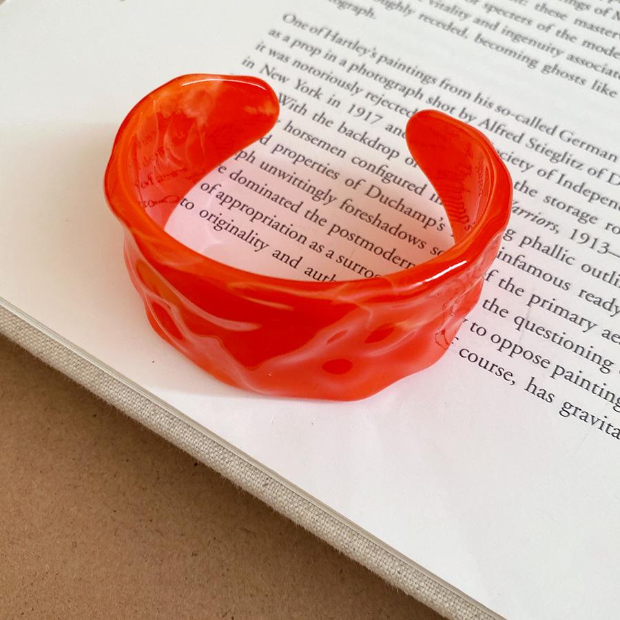 Europejski i Amerykański Akrylowy Geometryczny Okrągły Bransoletka - Luksusowa Wysokiej Klasy Przesadzona Biżuteria Ręczna