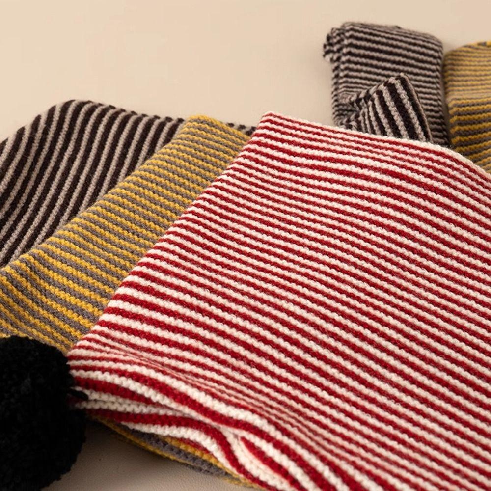 2-in-1 Children's Scarf Hat Thick Kids Warm Cap Cozy Headwear Knitted Hood Scarf  Kids Winter