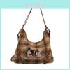 Woolen Tote Bag For Women Large Capacity With Zipper Closure For Daily Use