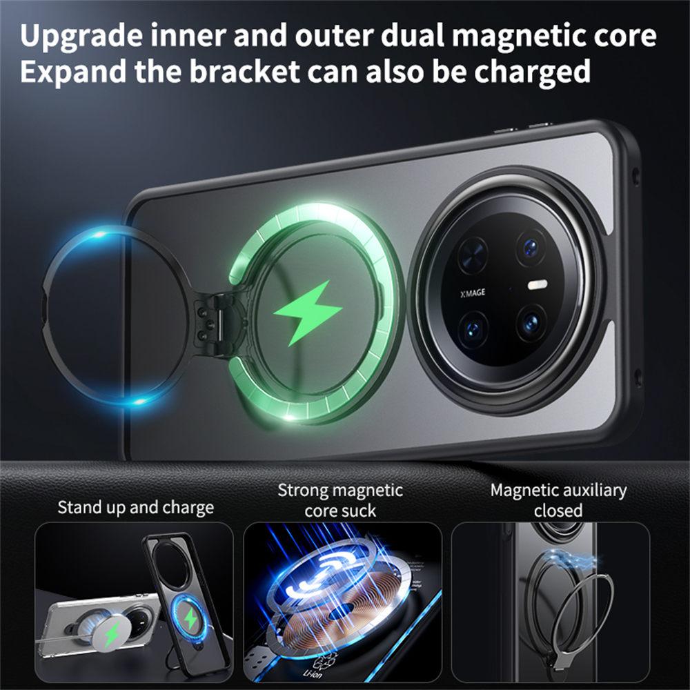 For Huawei Mate 70 Phone Case Compatible with MagSafe Kickstand Matte Back Cover