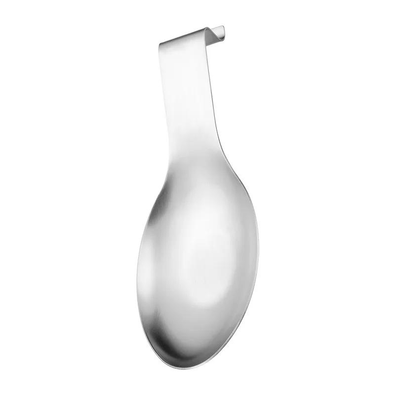 

Thickened Stainless Steel Spoon Rest Fish Shape Spoon Holder for Household Hotel Restaurant Kitchen Utensil Holder Shelf Tray серебряный