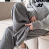 Autumn/Winter Maternity Wide-Leg Cashmere Pants: High Waist, Slimming, Straight Leg
