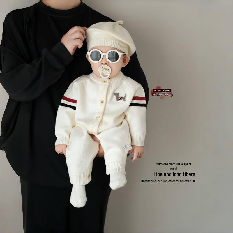 Full Moon Winter Jumpsuit: 2025 New Year Festive Baby Crawling Outfit