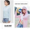 Women's Hooded Sun Protection Jacket: 2024 Summer Lightweight, Long-Sleeve, Breathable, Solid Color, Thin Knit Design