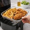 Nerezový rošt do horkovzdušné fritézy Nepřilnavý Rošt na pečení proti korozi Multifunkční Tepelně odolný rošt na grilování