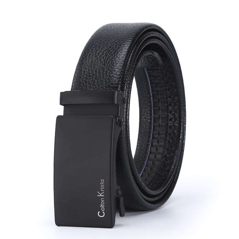 Leopard Automatic Button Head Men'S Dress Belt Men'S Green Business Casual Pants Belt
