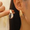 Chic Simple Transparent Water Droplet Zircon Resin Stud Earring for Women Fashion Jewelry Minimalist Accessories