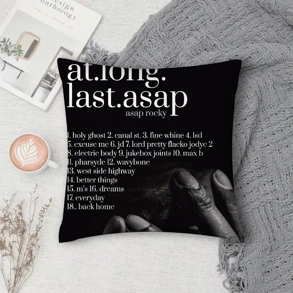 Rapper A-ASAP R-Rocky Testing Pillow Case Square Double-Sided Printing Short Plush Sofa Cushion Cover Bedside Pillow