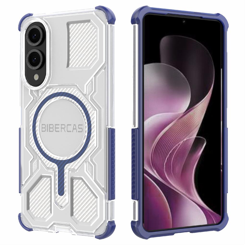 BIBERCAS J-16 Transparent Series For Samsung Galaxy S25 Edge Case Compatible with MagSafe TPU+PC Phone Cover