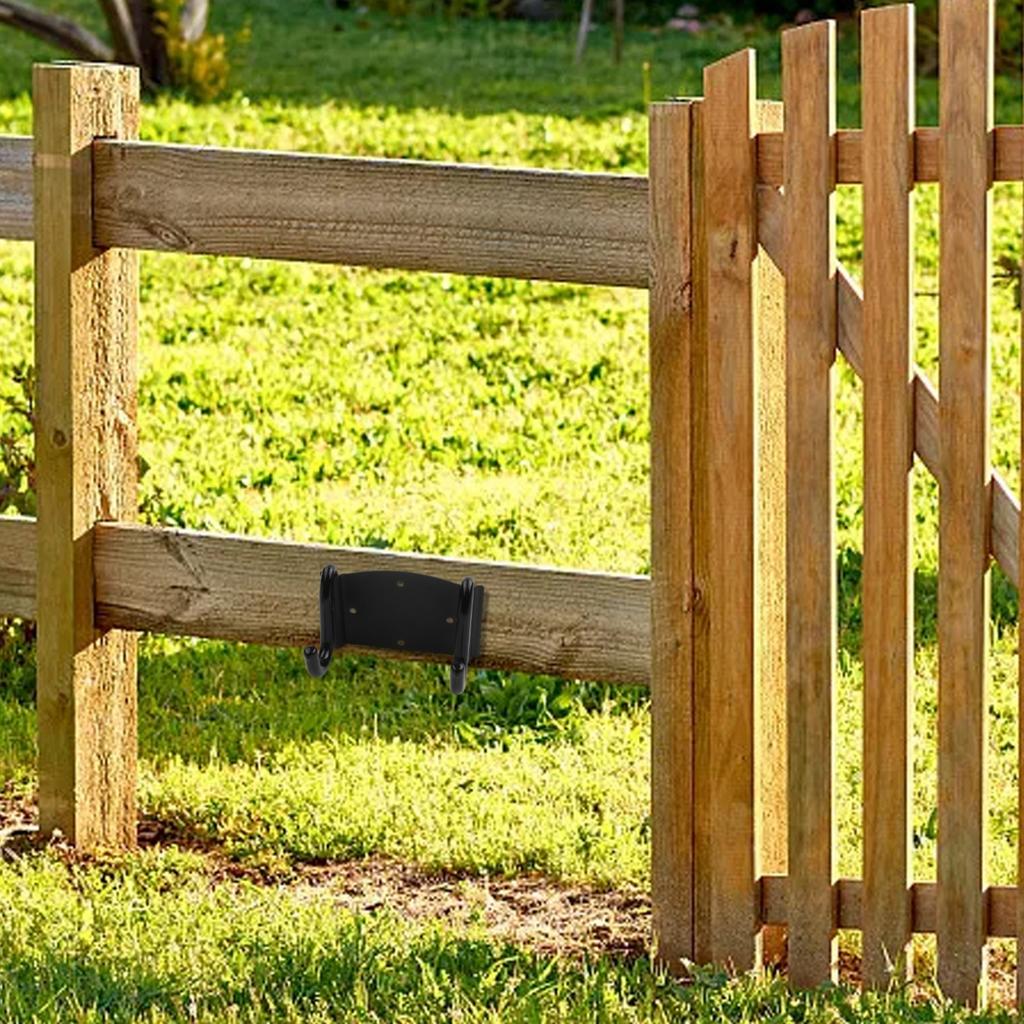 Heavy Duty Steel Wheelbarrow Hook Set with Protective Silicone Pads Black