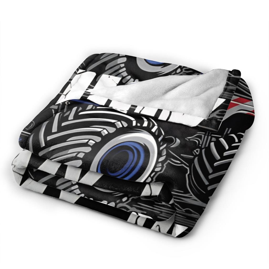 Monster Trucks Are My Jam Plush Blanket Girls Boys Flannel Throw Blanket For Couch Chair Warm Custom Quality Bedspread Gift