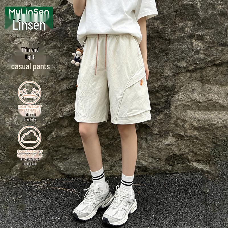 MULINSEN Women s Techwear Loose Fit Athletic Shorts 2XL хаки