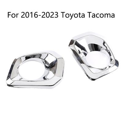 2x Front Bumper Grille Chrome Fog Light Covers Trims For Toyota Tacoma 2016-2023