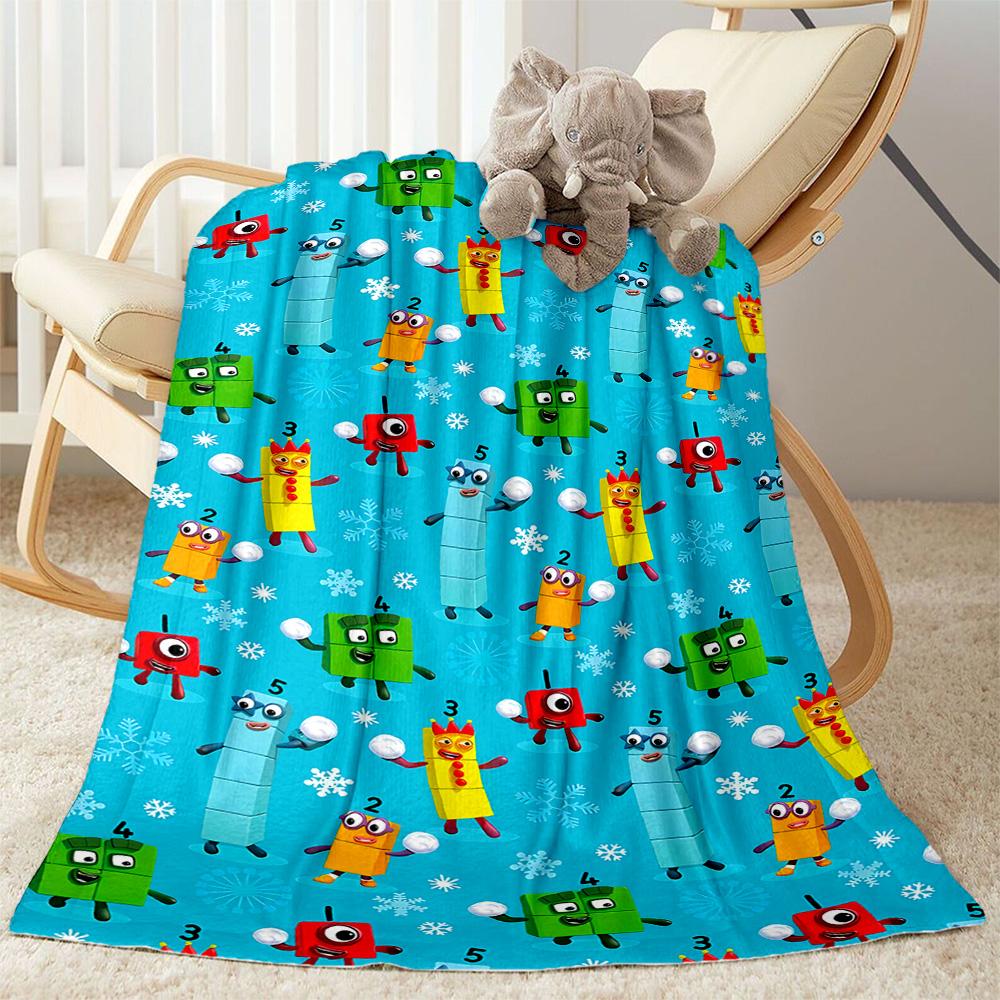 Colorful Creatures Pattern Flannel Blanket-Soft and Suitable for Sofas,Beds,Offices,Travel,All Seasons,Great Gift for Holidays and Birthdays.