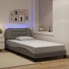 Vidaxl Rama Łóżka Z Diodami Led Bez Materaca Taupe 100X200 Cm Tkanina