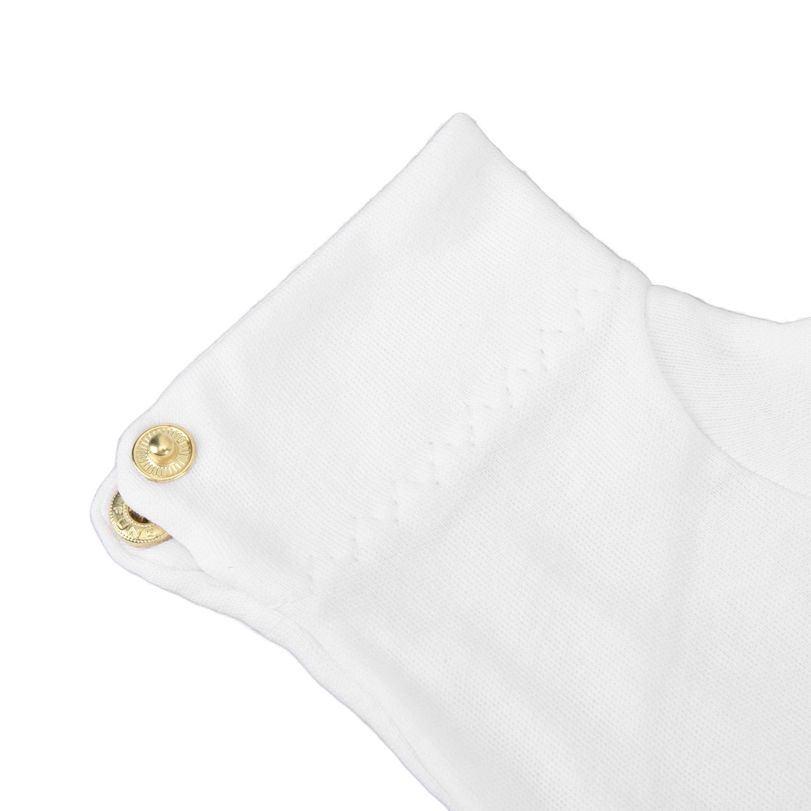 

2 шт. Перчатки для бильярда, перчатки для судейства, профессиональные белые перчатки с манжетой на кнопках, полиэстер