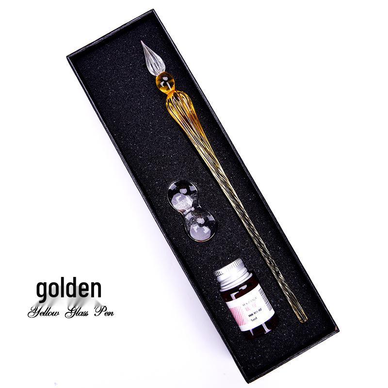 Creative Glass Signature Pen - Gift for Friends' Birthdays, Elegant Gift Box Included