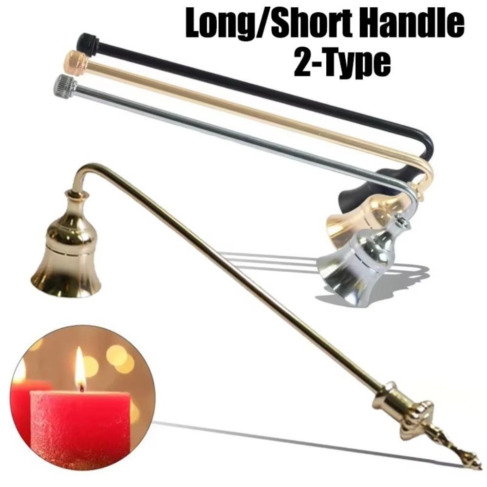 Elegant Bell Shaped Candle Wick Trimmer Long Handle Turn Off Extinguisher Candle Blower Flame Snuffer Home