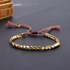 Lady's Braided Bracelet with Copper Beads and Tassels Braided Bracelet Vintage Braided Bracelet