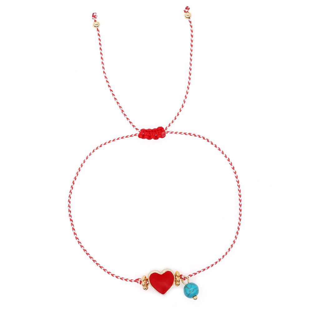 2025 Year of the Snake Lucky Red String Handmade Beaded Bracelet Set with Evil Eye for Couples