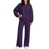 Women's Casual Comfortable Neck Sweatshirt and Pants Set for Fall Winter Outfit
