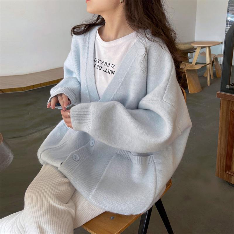 2024 Korean Soft Knit Pastel Cardigan: Spring & Fall Fashion for Women