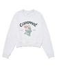 COVERNAT WOMAN Crop Cloverney Embroidered Sweatshirt Heather Gray