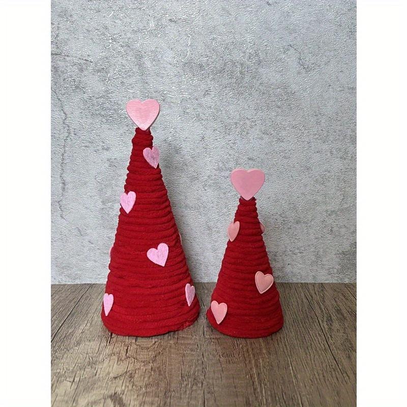 12/15/20cm Romantic Valentine's Day Love Christmas Tree Tabletop Decoration, Heart Decorative Proposal Wedding Party Scene Decoration