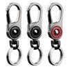Men's Titanium Alloy Key Chain Pendant with Stainless Steel Ring