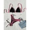 Leopard Print Lace-up Bikini - 2025 New European & American High-End Swimwear