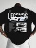 Herren Legends Retro Racing T-Shirt Weiches Streetwear-T-Shirt mit kräftigem Legends-Print Rundhals Kurz