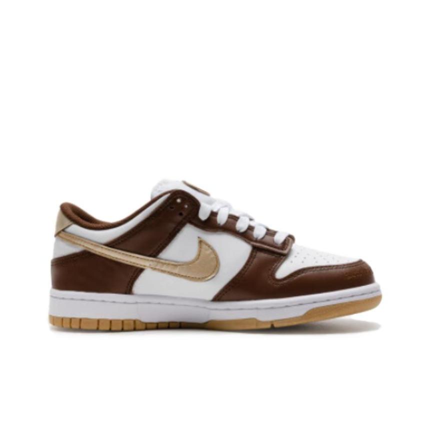 Nike Dunk Low GS Cacao Wow Metalická Zlatá Dětské Tenisky Hnědé Bílé HM3725-171