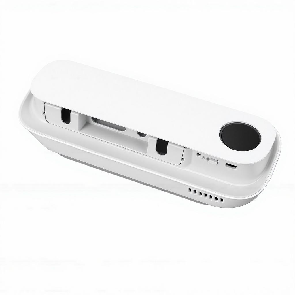 Smart Toothbrush Cleaner Wall Mounted Warm Light Toothbrush Air Drying Cleaning Holder with 5 Slots for Bathroom