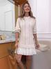 European Cross-Border Knit Chiffon Mini Dress - Sweet Temperament Style