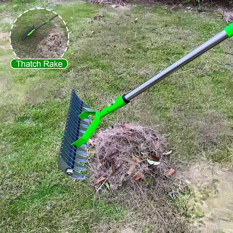 Cleaning Dead Grass Rake Gardening Grass Cleaner Rake Easy To Assemble Garden Soil Rake Lawn Grass Rake Garden Tool For Weeding