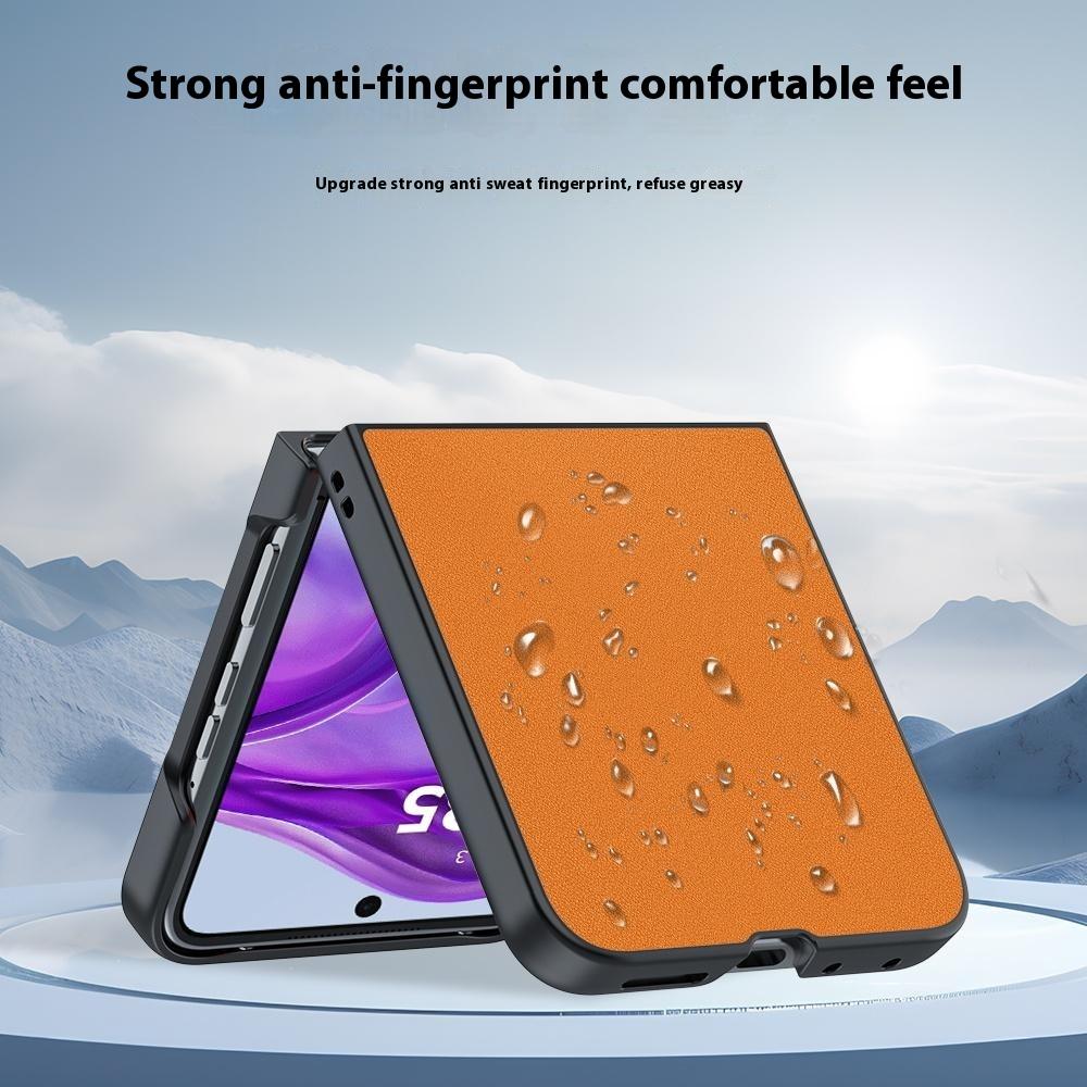For Motorola Razr 60 Ultra 5G Case Slim Leather Coated Hard PC Folding Phone Cover