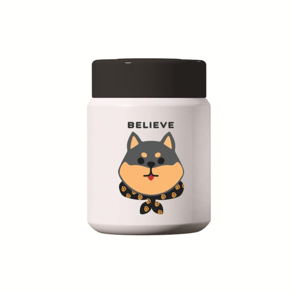 

180ml Cartoon Hot Water Bottle 316 Stainless Steel Vacuum Flask Thermal Coffee Mug Practical Gift чёрный