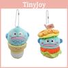 Adorable Japanese Cartoon Burger Ice Cream Ugly Fish Plush Toy Cute Keychain Accessory