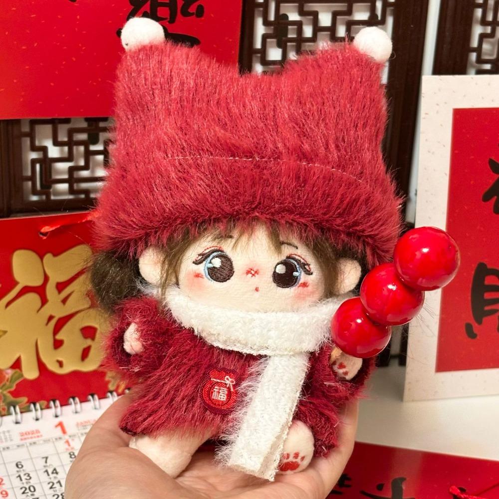 T-shirt Doll Clothes Outfit Hat Doll Dress Up Set 10cm Cotton Doll Clothes  Doll Accessories