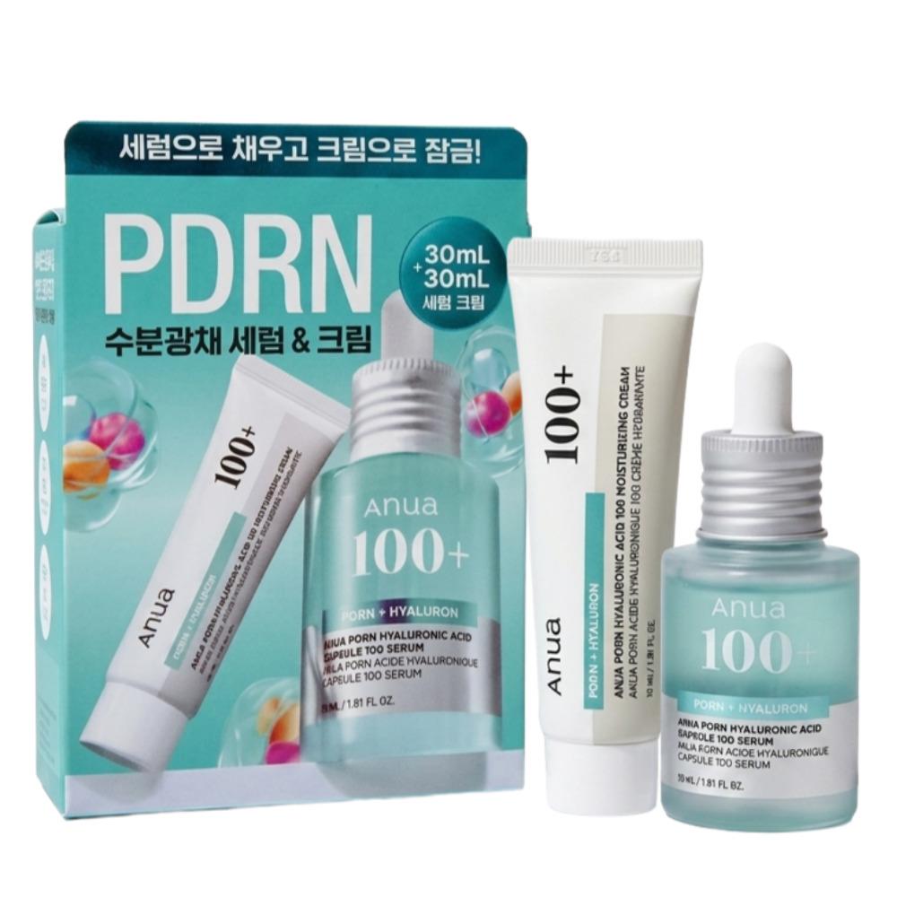 Anua PDRN Hyaluronic Acid Capsule 100 Serum 30ml Set (+Cream 30ml)