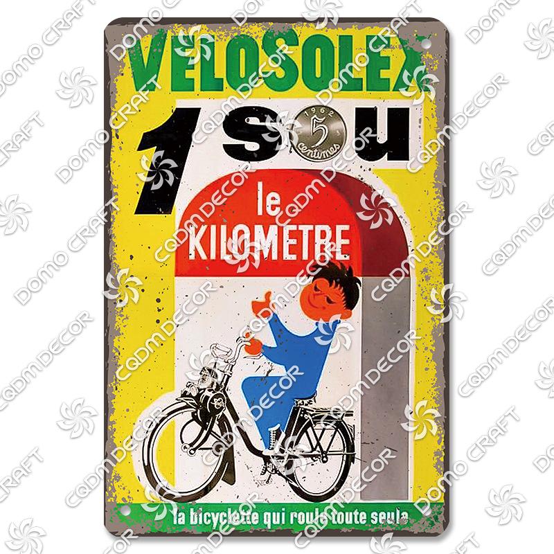 Pôster de Bicicleta Retrô Placas de Metal Estanho Ciclista Homens Mulheres Crianças Placa de Metal Decoração de Arte de Parede Garagem Bar Clube Sala de Estar Casa