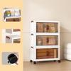 1 multi-layer foldable storage box, large capacity, vertical pulley, magnetic door design, suitable for households, etc